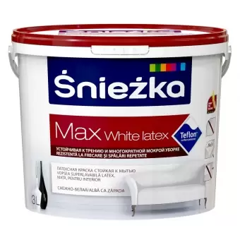 SNIEZKA MAX White Latex 3L, Emulsie interioara alba
