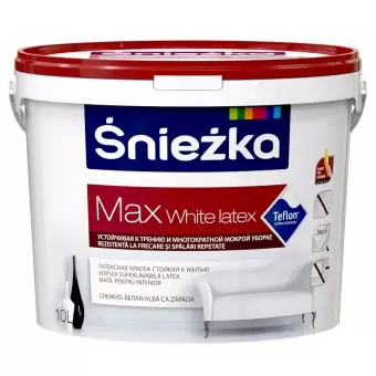 SNIEZKA MAX White Latex 10L, Emulsie interioara alba